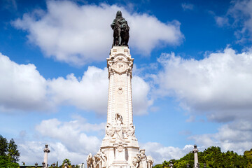 Marquis of Pombal statue in downtown Lisbon, Portugal