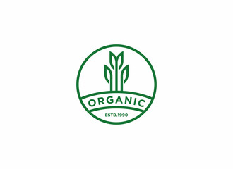 organic logo template in white background