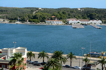 Obraz premium Cala Galdana all in the blue sea and Mediterranean vegetation