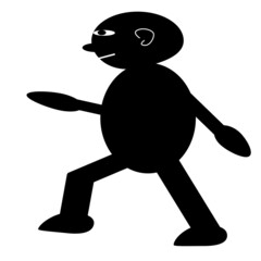 design of a cartoons characters and with various style  in black and white concept