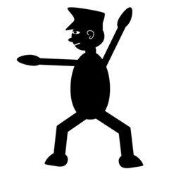 Obraz premium design of a cartoons characters and with various style in black and white concept