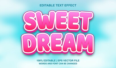 Sweet Dream Editable Text Effect