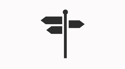 Sign Post Icon. Vector isolated editable flat illustration