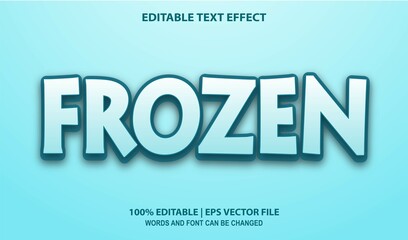 Obraz premium Frozen Editable Text Effect