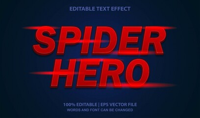 Spider Hero Editable Text Effect