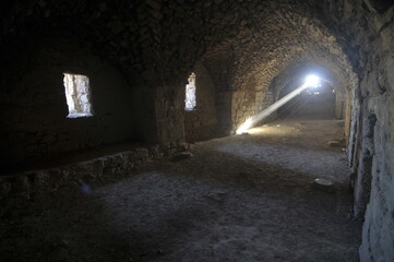 Fototapeta premium Corridors of Kerak Castle in Jordan