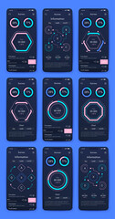 Vector graphics infographics with mobile phone. Template for creating mobile applications, workflow layout, diagram, banner, web design, business reports