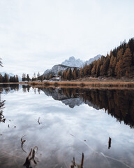 Lago d'Antorno - obrazy, fototapety, plakaty