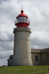 Fototapeta na wymiar Farol do Albarnaz Lighthouse, Ponta Delgada, Flores, Azores, Portugal