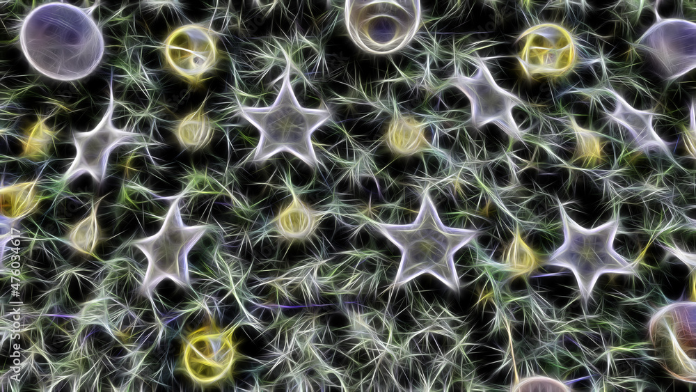 Poster christmas tree and abstract pattern for background