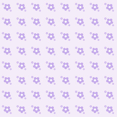 The pattern background of purple flower on pastel color
