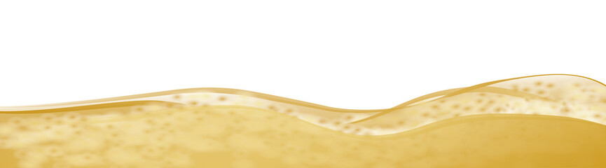 Schneeflocken auf einer langen goldenen Welle. - obrazy, fototapety, plakaty