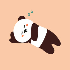 hand drawing cute cartoon sleeping panda © SSOMESSOMI
