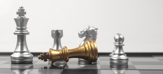 Chess board game concept of business ideas and competition and strategy concep