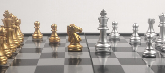 Chess board game concept of business ideas and competition and strategy concep