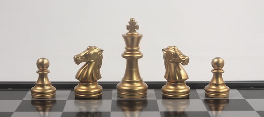 Chess board game concept of business ideas and competition and strategy concep