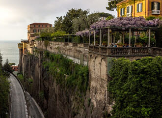 View of magnificent architecture of Sorrento, Italy