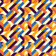 Abstract geometric vector background design. Graphic pattern seamless. Decorative mosaic ornament. Collage composition. 