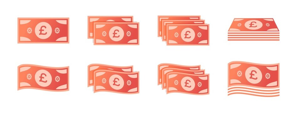 Pound Sterling Banknote Icon Set