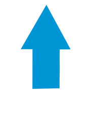 Light blue arrow up