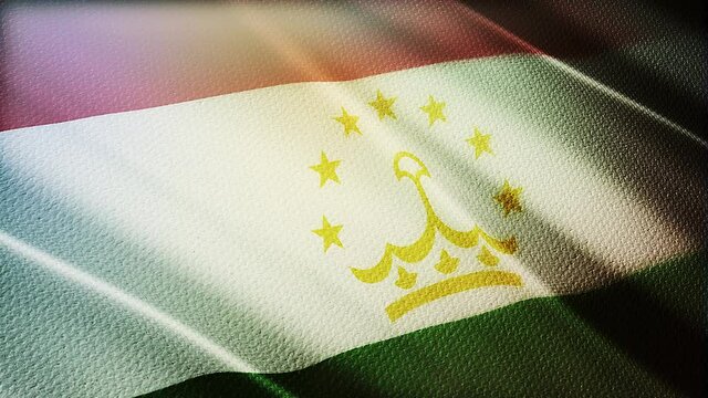 Tajikistan flag is waving 3D animation. tajikistan flag waving in the wind. National flag of tajikistan. flag seamless loop animation. 4K