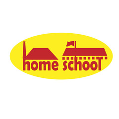 design icon and logo of home school with some concept  design