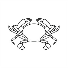 Crab icon vector illustration on white background. eps 10