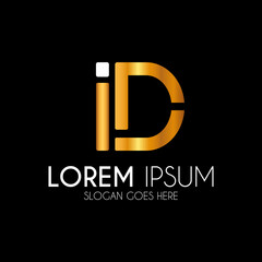 id logo design professional gold and colour