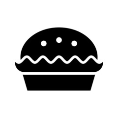 Pie icon isolated on white background