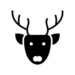 Reindeer icon isolated on white background