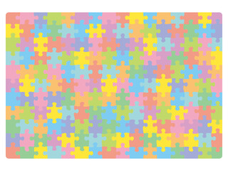 Fototapeta na wymiar パステルカラーのパズル　176ピースのパズル
