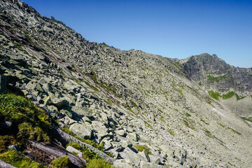 Fototapeta na wymiar Mountain of many stones in Ergaki nature reserve