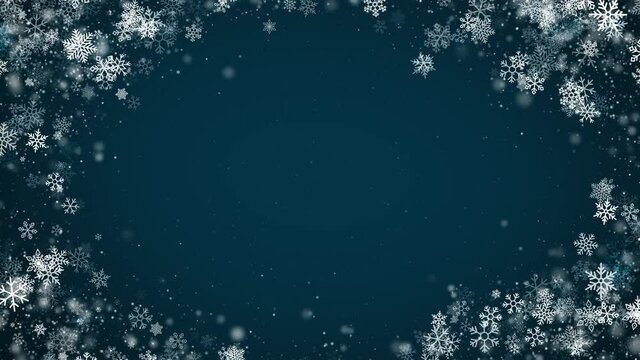 christmas snowflakes holiday background loop