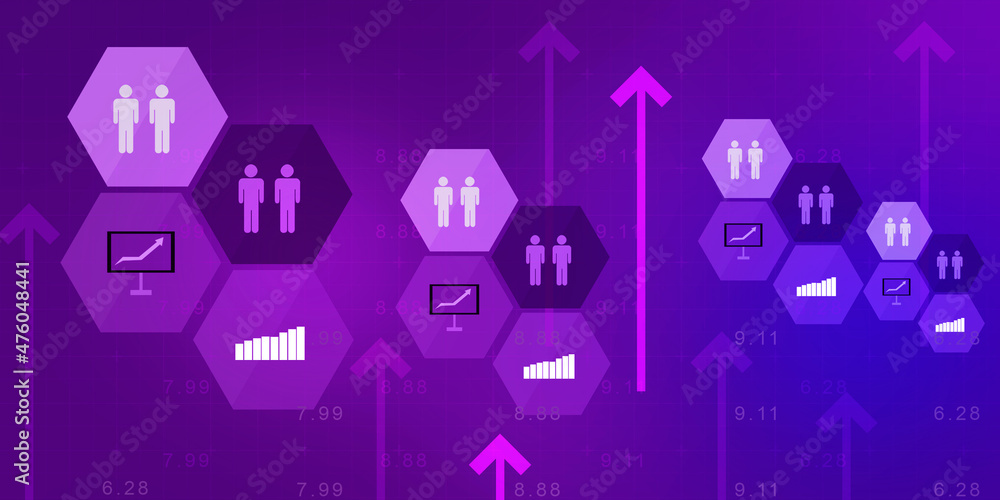 Poster 2d digital abstract business networking background