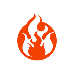 fire flame logo icon design vector