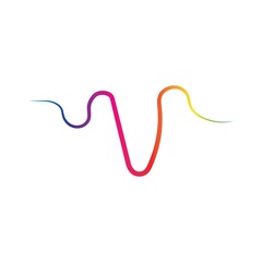 Sound waves vector illustration design template