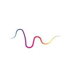 Sound waves vector illustration design template