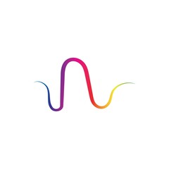 Sound waves vector illustration design template