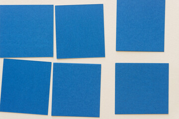 blue paper squares