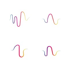 Fototapeta na wymiar Sound waves vector illustration design template