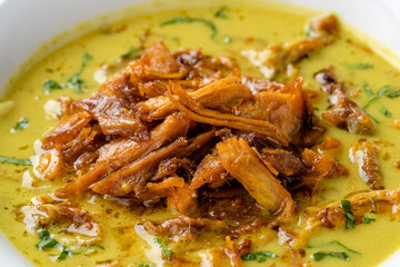 Soto Ayam kampung or Soto Medan is Traditional chicken soup from Medan, North Sumatra.

Soto is a traditional Indonesian soup mainly composed of broth, meat, fried patties and vegetables.