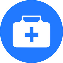 First aid kit box icon, medical box icon vector 