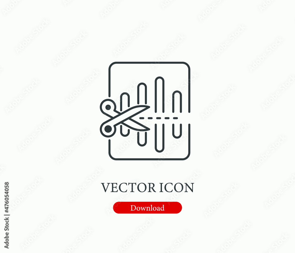 Poster art mix vector icon. editable stroke. symbol in line art style for design, presentation, website or 