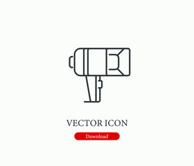 Dryer vector icon. Editable stroke. Symbol in Line Art Style for Design, Presentation, Website or Apps Elements, Logo. Pixel vector graphics - Vector