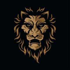 Plakat lion king logo design vector