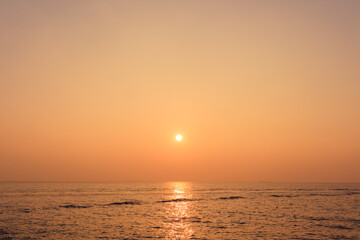 Hongkong changzhou island sunset beach golden view