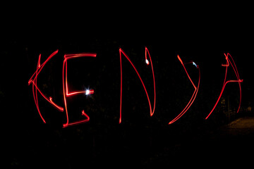 Fototapeta premium Long exposure text