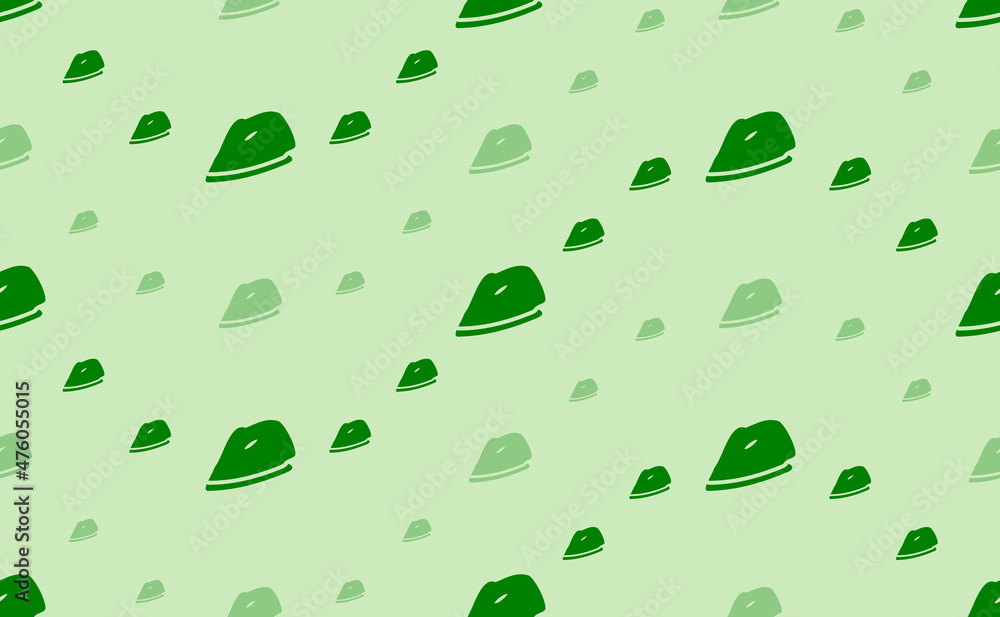 Aufkleber seamless pattern of large and small green iron symbols. the elements are arranged in a wavy. vector 
