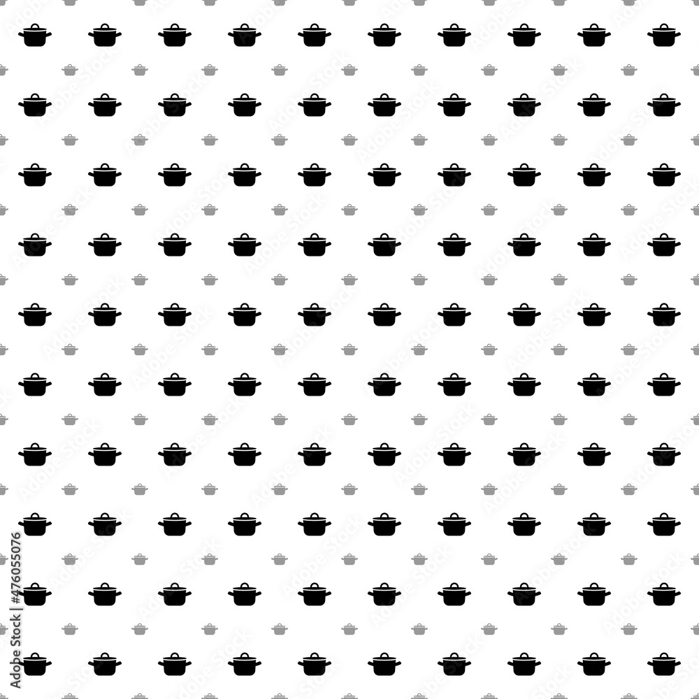 Poster square seamless background pattern from black pot symbols are different sizes and opacity. the patte