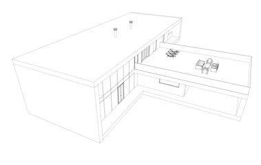architectural drawing vector illustration
